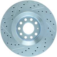 StopTech Select Sport Drilled and Slotted Brake Rotor; Front Left