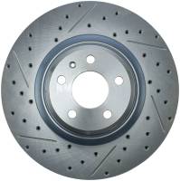 StopTech Select Sport Drilled and Slotted Brake Rotor; Front Right