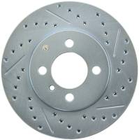 StopTech Select Sport Drilled and Slotted Brake Rotor; Front Left