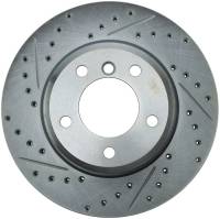 StopTech Select Sport Drilled and Slotted Brake Rotor; Front Right