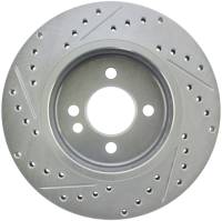 StopTech Select Sport Drilled and Slotted Brake Rotor; Front Left