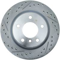 StopTech Select Sport Drilled and Slotted Brake Rotor; Rear Right