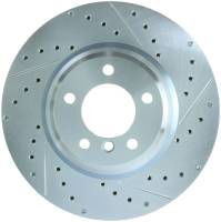 StopTech Select Sport Drilled and Slotted Brake Rotor; Front Left