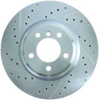 StopTech Select Sport Drilled and Slotted Brake Rotor; Front Right