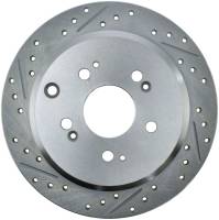 StopTech Select Sport Drilled and Slotted Brake Rotor; Rear Right