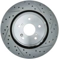 StopTech Select Sport Drilled and Slotted Brake Rotor; Front Left