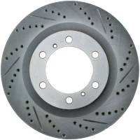 StopTech Select Sport Drilled and Slotted Brake Rotor; Front Left