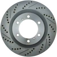 StopTech Select Sport Drilled and Slotted Brake Rotor; Front Right