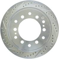 StopTech Select Sport Drilled and Slotted Brake Rotor; Rear Right