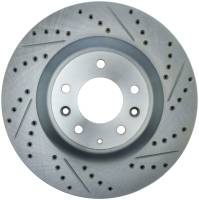 StopTech Select Sport Drilled and Slotted Brake Rotor; Front Left