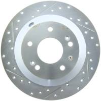 StopTech Select Sport Drilled and Slotted Brake Rotor; Rear Right