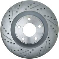 StopTech Select Sport Drilled and Slotted Brake Rotor; Front Right