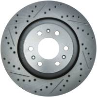 StopTech Select Sport Drilled and Slotted Brake Rotor; Front Right