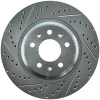 StopTech Select Sport Drilled and Slotted Brake Rotor; Front Right