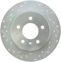 StopTech Select Sport Drilled and Slotted Brake Rotor; Rear Right