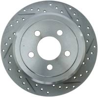 StopTech Select Sport Drilled and Slotted Brake Rotor; Rear Left