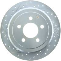 StopTech Select Sport Drilled and Slotted Brake Rotor; Rear Right