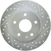 StopTech Select Sport Drilled and Slotted Brake Rotor; Rear Left