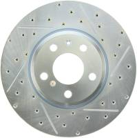 StopTech Select Sport Drilled and Slotted Brake Rotor; Front Left