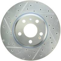 StopTech Select Sport Drilled and Slotted Brake Rotor; Front Right