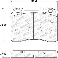 StopTech Street Brake Pads with Shims and Hardware