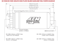 AEM - AEM 400LPH High Pressure Inline Fuel Pump - M18x1.5 Female Inlet to M12x1.5 Male Outlet - Image 7