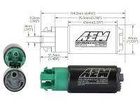 AEM - AEM 340LPH 65mm Fuel Pump Kit w/ Mounting Hooks - Ethanol Compatible - Image 8