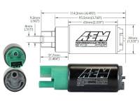 AEM - AEM 320LPH 65mm Fuel Pump Kit w/o Mounting Hooks - Ethanol Compatible - Image 8