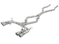 aFe MACH Force-Xp 3.5in. 304 SS C/B Exhaust w/o Muffler 15-18 BMW X5 M V8-4.4L (tt) - Polished Tip - 49-36342-P