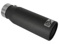 aFe - aFe MACHForce XP Exhausts Tips SS-304 EXH Tip 3in x 4Out x 12L Bolt-On (blk) - Image 1