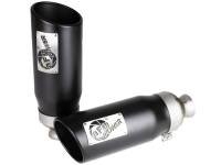 aFe - aFe MACH Force-XP 4-1/2in Steel OE Replacement Exhaust Tips - 2021+ Dodge Ram (5.7L V8) - Black - Image 1