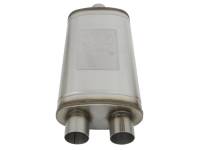 aFe - aFe MACHForce XP SS Muffler 3in Center Inlet / 3in Offset Outlet 22in L x 11in W x 6in H Body - 49M00015 - Image 2