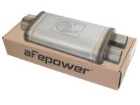 aFe - aFe MACHForce XP SS Muffler 3in Center Inlet / 2.5in Dual Outlets 18in L x 9in W x4in H Body - 49M00018 - Image 1