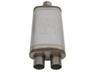 aFe - aFe MACHForce XP SS Muffler 3in Center Inlet / 2.5in Dual Outlets 18in L x 9in W x4in H Body - Image 2