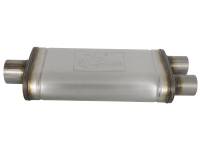 aFe - aFe MACHForce XP SS Muffler 3in Center Inlet / 2.5in Dual Outlets 18in L x 9in W x4in H Body - Image 3