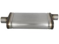 aFe - aFe MACHForce XP SS Muffler 2.5in Center Inlet / 2.5in Offset Outlet 18in L x 9in W x4in H Body - Image 2