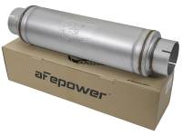 aFe - aFe ATLAS Aluminized Steel Muffler 5in Center/Center 24in L x 7in Diameter - Round Body - Image 2