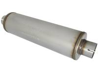 aFe MACH Force-Xp 409 SS Muffler 3-1/2in ID Center/Center x 7in Dia x 24in L - Round Body - 49M00024