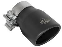 aFe MACH Force-XP 409 SS Single Wall Universal Clamp On Exhaust Tip - Black