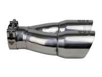 aFe - aFe Takeda 2.5in 304 Stainless Steel Clamp-on Exhaust Tip 2.5in Inlet 3in Dual Outlet - Polished - Image 2