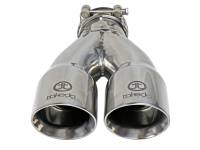 aFe - aFe Takeda 2.5in 304 Stainless Steel Clamp-on Exhaust Tip 2.5in Inlet 3in Dual Outlet - Polished - Image 3