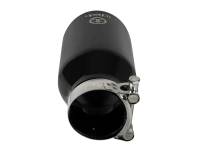 aFe - aFe Takeda 304 Stainless Steel Clamp-On Exhaust Tip 2.5in.Inlet / 4in Outlet - Black - Image 2