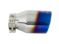 aFe - aFe Takeda 304 Stainless Steel Clamp-On Exhaust Tip 2.5in Inlet / 4in Outlet - Blue Flame - Image 2