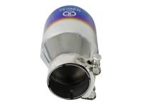 aFe - aFe Takeda 304 Stainless Steel Clamp-On Exhaust Tip 2.5in Inlet / 4in Outlet - Blue Flame - Image 3