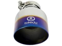 aFe - aFe Takeda 304 Stainless Steel Clamp-On Exhaust Tip 2.5in. Inlet / 4.5in. Outlet - Blue Flame - Image 3