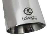 aFe - aFe Takeda 304 Stainless Steel Clamp-On Exhaust Tip 2.5in. Inlet / 4.5in. Outlet / 9in. L - Polished - Image 2