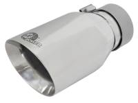 aFe MACH Force-Xp Univ 304 SS Double-Wall Clamp-On Exhaust Tip - Polished - 3in Inlet - 4.5in Outlet - 49T30454-P092