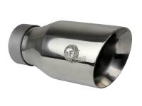 aFe MACH Force-Xp Univ 304 SS Double-Wall Clamp-On Exhaust Tip - Polished - 3in Inlet - 4.5in Outlet - 49T30454-P093