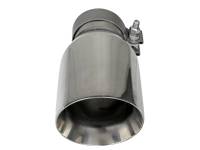 aFe - aFe MACH Force-Xp Univ 304 SS Double-Wall Clamp-On Exhaust Tip - Polished - 3in Inlet - 4.5in Outlet - Image 3