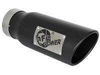 aFe - aFe MACH Force-Xp 409 Stainless Steel Exhaust Tip 3.5 In x 4.5in Out x 12in L Clamp-On - Image 1